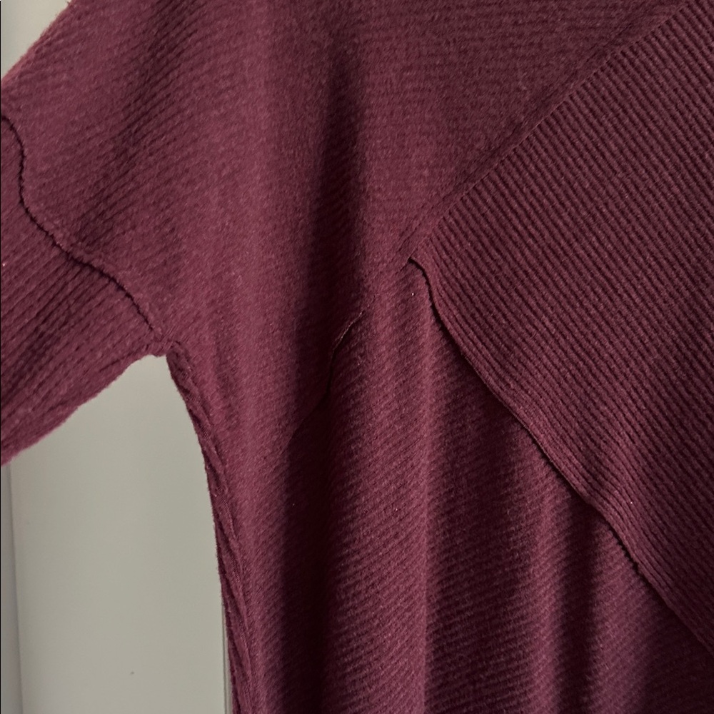 By Bordeaux Brand Rich Plum Cowl Neck Sweater - Size XS - Picture 6 of 8